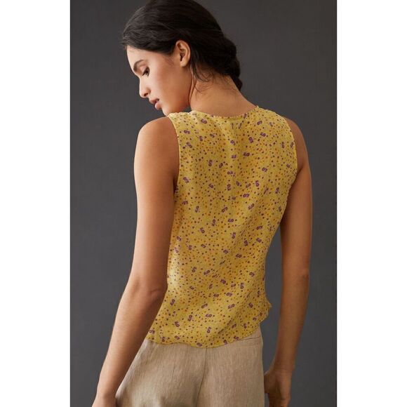 Favorite Daughter Tie-Front Blouse in Yellow Motif NWT Size Medium - Picture 3 of 8